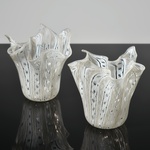 2 Fratelli Toso FAZZOLETTO Handkerchief Vases, Leslie Pina Collection